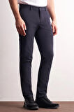 Lacivert Yan Cep Düz Paça Pamuklu Slim Fit Chino Casual Pantolon 1003255165