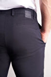 Lacivert Yan Cep Düz Paça Pamuklu Slim Fit Chino Casual Pantolon 1003255165