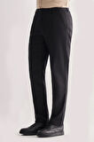Siyah Yan Cep Düz Paça Pamuklu Comfort Fit Chino Casual Pantolon 1003255166