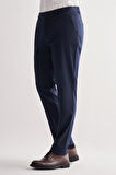 Lacivert Yan Cep Düz Paça Pamuklu Comfort Fit Chino Casual Pantolon 1003255167
