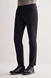 Siyah Casual Slim Fit 5 cep Düz paça Pantolon 1003255320