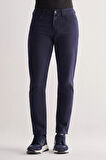 Koyu Lacivert Casual Slim Fit 5 cep Düz paça Pantolon 1003255320