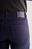 Koyu Lacivert Casual Slim Fit 5 cep Düz paça Pantolon 1003255320