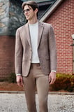 Bej Casual Slim Fit 5 cep Düz paça Pantolon 1003255321
