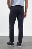 Lacivert Yan Cep Örme Slim Fit Casual Pamuklu 5 Cep Pantolon 1003260906