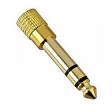 ST-33568 6.3Mm-3.5Mm Erkek Dişi Metal Altın Kulaklık Stereo Jack Ses Çevirici Adaptör