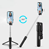 caselka® Kendiliğinden LED Işıklı Kumandalı Uzayabilen Selfie Çubuğu,Masa Üstü Tripod