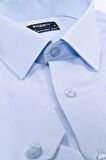 Uzun Kol Sert Yaka Cepli Comfort Fit Rahat Kesim Basic Gömlek 1004195051 Saks