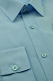 Uzun Kol Sert Yaka  Slim Fit Dar Kesim Basic Gömlek 1004195057 Saks