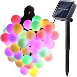 50 Led Renkli Solar Güneş Enerjili Bahçe Teras Balkon Ağaç Lambası Aydınlatması