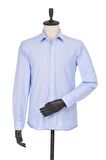 Uzun Kol Filafil Sert Yaka  Slim Fit Dar Kesim Basic Gömlek 1004225008 Mavi