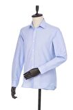 Uzun Kol Filafil Sert Yaka  Slim Fit Dar Kesim Basic Gömlek 1004225008 Mavi