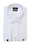 Uzun Kol Sert Yaka  Slim Fit Dar Kesim Basic Gömlek 1004225059 Beyaz