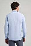 Uzun Kol Düz Oxford Düğmeli Yaka Cepsiz Pamuklu Classic Slim Fit Gömlek 1004250168