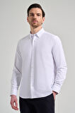 Uzun Kol Düz Oxford Düğmeli Yaka Cepsiz Pamuklu Classic Slim Fit Gömlek 1004250168