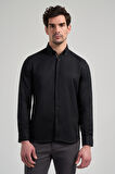 Uzun Kol Desenli Armürlü Düğmeli Yaka Cepsiz Pamuklu Casual Slim Fit Gömlek 1004250206