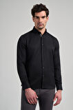 Uzun Kol Desenli Armürlü Düğmeli Yaka Cepsiz Pamuklu Casual Slim Fit Gömlek 1004250206
