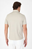Taş Rengi Kısa Kol Düğmeli Yaka Cepsiz Performans Ürün Slim Fit  Gömlek 1004250256