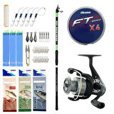 YekOutdoor Hazır Olta Seti Kendo Suro Surf 420cm 100-200gr Olta Kamışı&Okuma Revenger RV-65 FD Olta Makinesi