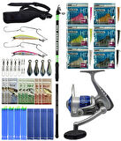 Yek Outdoor Olta Seti Kendo Suro Surf 420cm 100-200gr Teleskopik Olta Kamışı&Kendo Sea Power 5000 Olta Makinesi