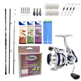Yek Outdoor Hazır Olta Seti Kendo Palamita Surf 420cm 250gr 3 Parça Olta Kamışı&Okuma ARIA-8000a Olta Makinesi