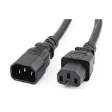 C14-C15 Soketli 3x1mm. 2 Metre Power-Güç Kablosu