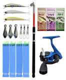 YekOutdoor Çocuk Olta Seti Kendo Elbe 2.10m 70-150gr Olta Kamışı&Okuma X-Otic XT-20EB 1BB Olta Makinesi