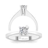 0.40 Karat G Renk Uluslararası Sertifikalı Pırlanta Tektaş Yüzük