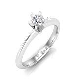 0,30 Karat D Renk Uluslararası Sertifikalı Pırlanta Tektaş Yüzük