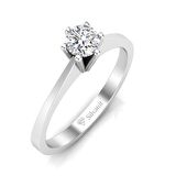 0,40 Karat F Renk Uluslararası Sertifikalı Pırlanta Tektaş Yüzük