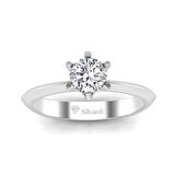 0,50 Karat F Renk Uluslararası Sertifikalı Pırlanta Tektaş Yüzük