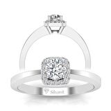 0,45 Karat G Renk Uluslararası Sertifikalı Pırlanta Tektaş Yüzük