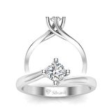 0.40 Karat G Renk Uluslararası Sertifikalı Pırlanta Tektaş Yüzük