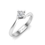 0,30 Karat F Renk Uluslararası Sertifikalı Pırlanta Tektaş Yüzük