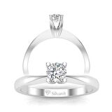 0,30 Karat G Renk Uluslararası Sertifikalı Pırlanta Tektaş Yüzük