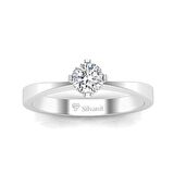 0,35 Karat F Renk Uluslararası Sertifikalı Pırlanta Tektaş Yüzük