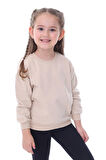 Basic Düz Renk Lacivert Fırçalı Yumuşak %100 Pamuk Sweatshirt