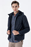 Dik Yaka Astarlı Slim Fit Dar Kesim Casual Mont 1007235161 Koyu Lacivert