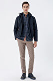 Dik Yaka Astarlı Slim Fit Dar Kesim Casual Mont 1007235161 Koyu Lacivert