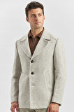 Kaşe Kırlangıç Yaka Desenli Astarlı Slim Fit Dar Kesim Klasik Mont 1007245150