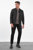 Siyah Berberi Yaka Slim Fit Mont 1007260155