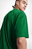 Unisex Oversize %100 Pamuk Bisiklet Yaka Tişört