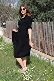 Barbora Keten Günlük Yazlık Ofis Kadın Elbisesi dis208a1