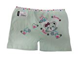 6 lı Paket Tutku Kız Çocuk Elastan Renkli Boxer 