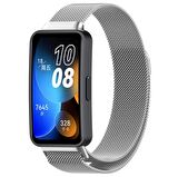 Huawei Band 8 Uyumlu Kordon Mıknatıslı Metal Hasır Kayış