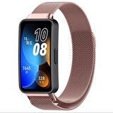 Huawei Band 8 Uyumlu Kordon Mıknatıslı Metal Hasır Kayış