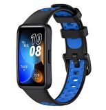 Huawei Band 8 Kordon Delikli Çift Renk Silikon Kayış