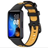 Huawei Band 8 Kordon Delikli Çift Renk Silikon Kayış