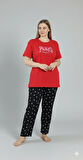 BÜYÜK BEDEN RAHAT KADIN PİJAMA TAKIMI