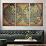 Harita Sepeti Vintage Eskitme Dünya Haritası 1008